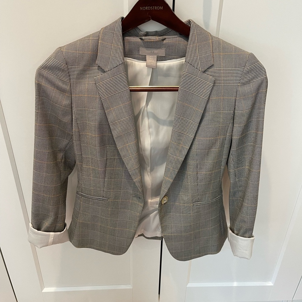 H&m plaid blazer